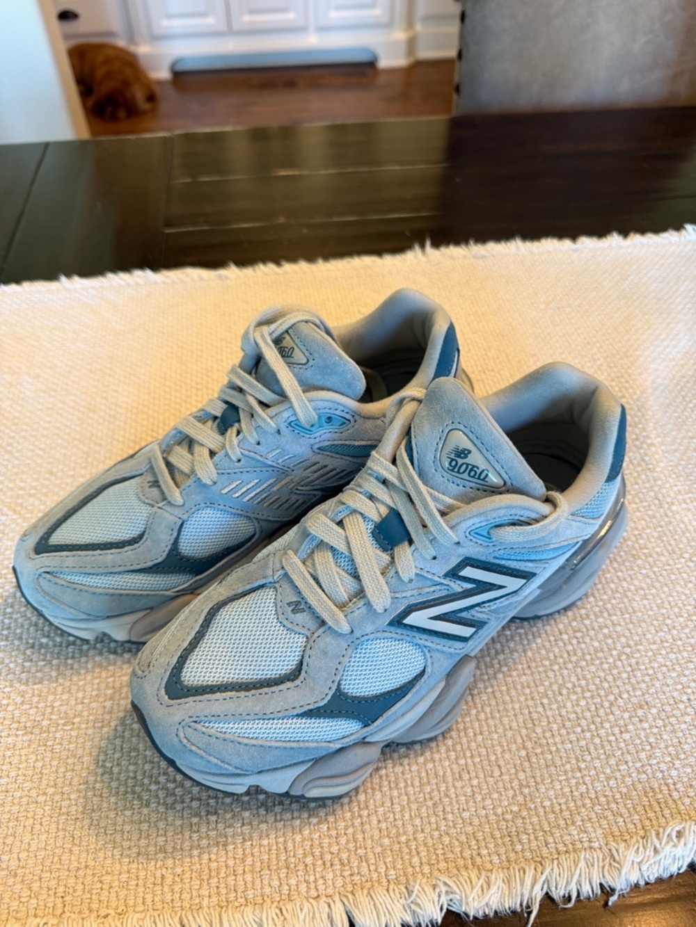 New Balance Light Blue and Gray 9060 Athletic Sneakers